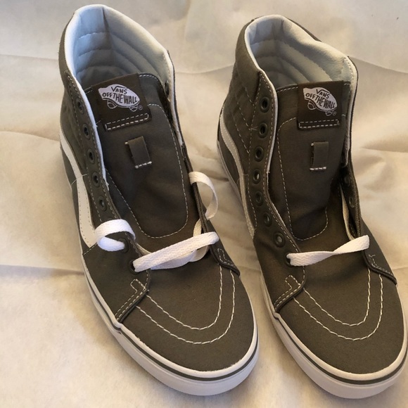 olive green vans high tops